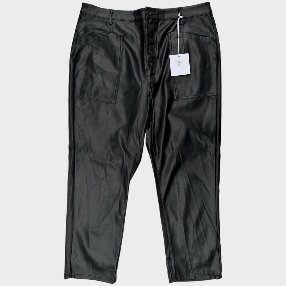 Pistola Tammy Faux Leather Crop Trouser Pants Size 16W